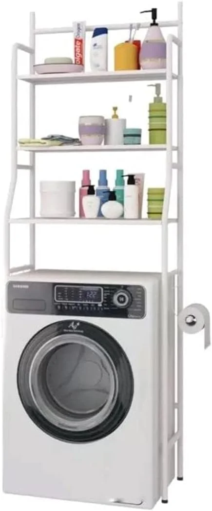 قفسه 3 طبقه ماشین لباسشویی دبی گالری سفید 65 X 25 X 160 سانتی متر