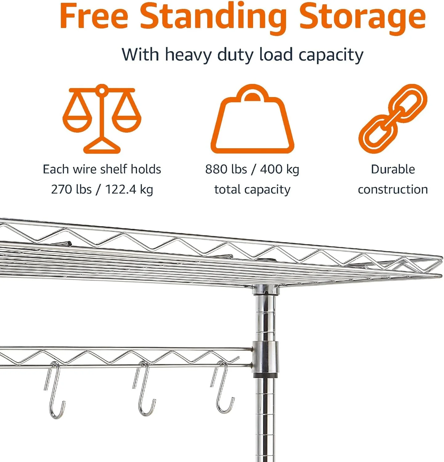 قفسه نان پزی آشپزخانه آمازون بیسیکس با رویه جداشدنی، کروم/بژ، 45.72 سانتی متر عمق x 60.96 سانتی متر عرض x 149.86 سانتی متر ارتفاع قفسه نان پزی آشپزخانه آمازون بیسیکس با رویه جداشدنی، کروم/بژ، 45.72 سانتی متر عمق x 60.96 سانتی متر عرض x 149.86 سانتی متر ارتفاع