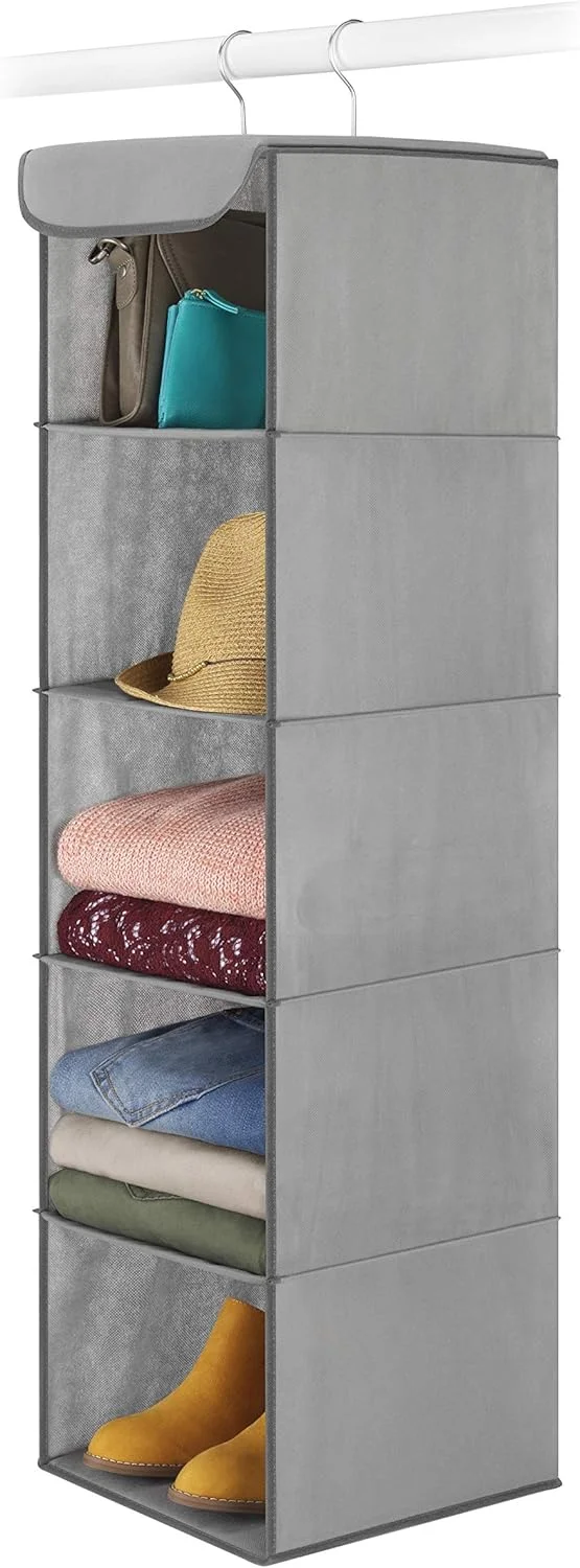 ارگانایزر کمد 5 قسمتی آویز ویتمور مدل Generic 6536-300-Grey - قفسه های آویز با قاب فلزی محکم