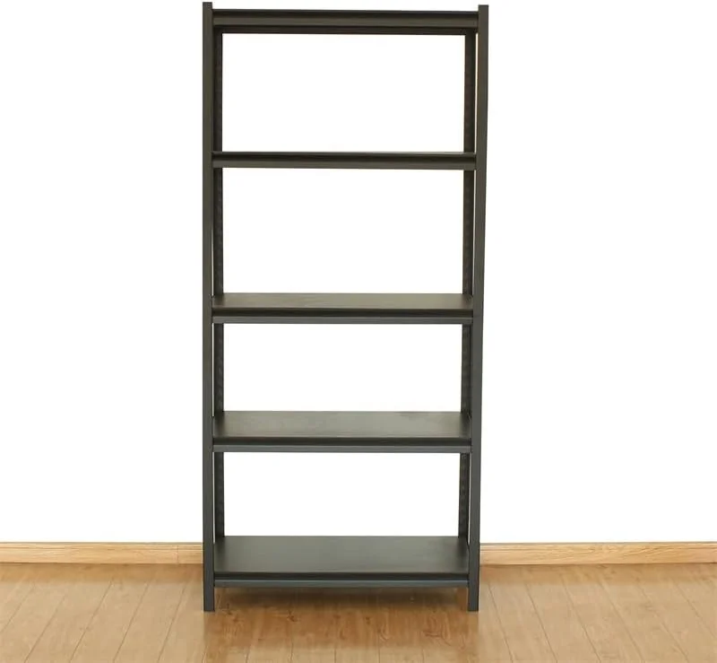 قفسه بدون پیچ و مهره / قفسه های ذخیره سازی / قفسه کتاب / مشکی 80x40x200 سانتی متر 5 طبقه