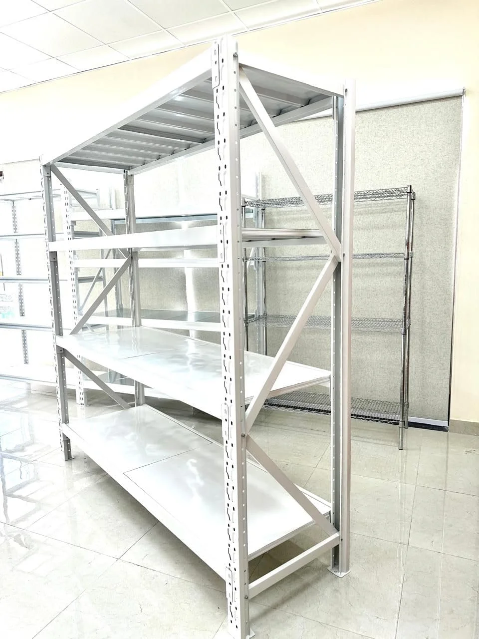 قفسه بندی گاراژ سنگین فلزی انبار 4 طبقه 1 خلیج قفسه بندی ذخیره سازی خانه آشپزخانه > ذخیره سازی قفسه بندی گاراژ قفسه فولادی ظرفیت 200 کیلوگرم هر قفسه سفید و آبی (200 x 60 x 200) قفسه بندی گاراژ سنگین فلزی انبار 4 طبقه 1 خلیج قفسه بندی ذخیره سازی خانه آشپزخانه > ذخیره سازی قفسه بندی گاراژ قفسه فولادی ظرفیت 200 کیلوگرم هر قفسه سفید و آبی (200 x 60 x 200)