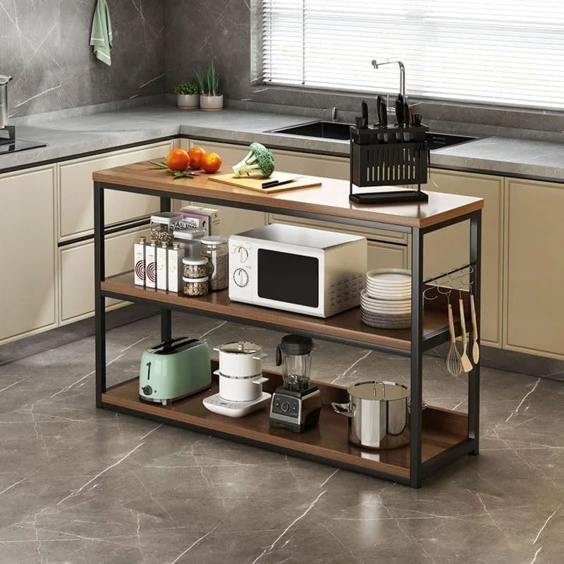 قفسه آشپزخانه، قفسه ذخیره سازی، استند جزیره نان پزی چند منظوره، میز پخت و پز زمینی، میز کار اجاق مایکروویو، سبد میوه و سبزیجات، سازمان دهنده لوازم خانگی با قاب فلزی و قفسه های چوبی (3 طبقه) قفسه آشپزخانه، قفسه ذخیره سازی، استند جزیره نان پزی چند منظوره، میز پخت و پز زمینی، میز کار اجاق مایکروویو، سبد میوه و سبزیجات، سازمان دهنده لوازم خانگی با قاب فلزی و قفسه های چوبی (3 طبقه)