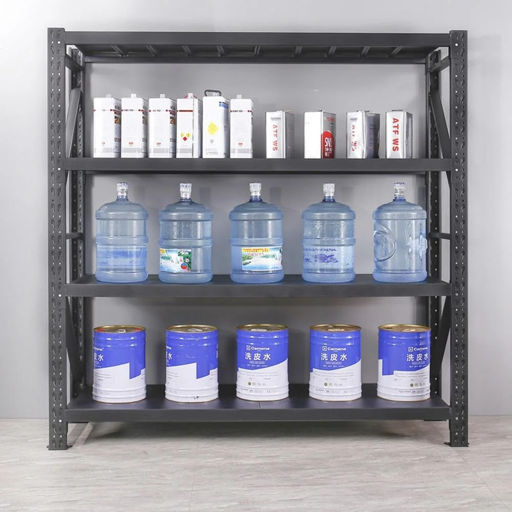 قفسه بندی گاراژ سنگین فلزی انباری 4 طبقه 1 خلیج قفسه بندی قفسه گاراژ قفسه فولادی ظرفیت 300 کیلوگرم هر قفسه مشکی (150Lx 60Dx 200H c) قفسه بندی گاراژ سنگین فلزی انباری 4 طبقه 1 خلیج قفسه بندی قفسه گاراژ قفسه فولادی ظرفیت 300 کیلوگرم هر قفسه مشکی (150Lx 60Dx 200H c)