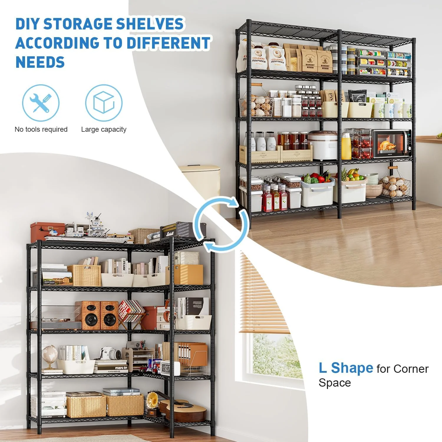 قفسه های ذخیره سازی فورثکن با عرض 61.2 اینچ، 5 طبقه، قفسه سیمی، قفسه فلزی قابل تنظیم برای آشپزخانه، انبار، زیرزمین، خوابگاه، 61.2 اینچ عرض * 72.4 اینچ ارتفاع * 15.7 اینچ عمق قفسه های ذخیره سازی فورثکن با عرض 61.2 اینچ، 5 طبقه، قفسه سیمی، قفسه فلزی قابل تنظیم برای آشپزخانه، انبار، زیرزمین، خوابگاه، 61.2 اینچ عرض * 72.4 اینچ ارتفاع * 15.7 اینچ عمق