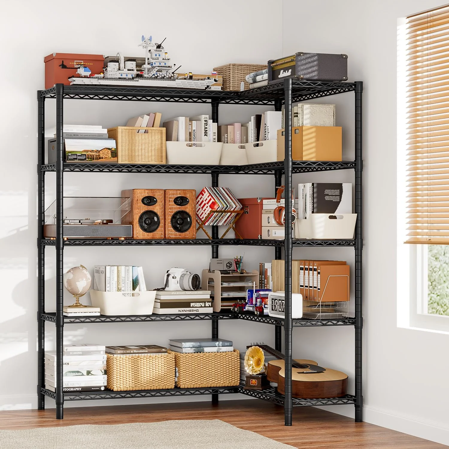 قفسه های ذخیره سازی فورثکن با عرض 61.2 اینچ، 5 طبقه، قفسه سیمی، قفسه فلزی قابل تنظیم برای آشپزخانه، انبار، زیرزمین، خوابگاه، 61.2 اینچ عرض * 72.4 اینچ ارتفاع * 15.7 اینچ عمق قفسه های ذخیره سازی فورثکن با عرض 61.2 اینچ، 5 طبقه، قفسه سیمی، قفسه فلزی قابل تنظیم برای آشپزخانه، انبار، زیرزمین، خوابگاه، 61.2 اینچ عرض * 72.4 اینچ ارتفاع * 15.7 اینچ عمق