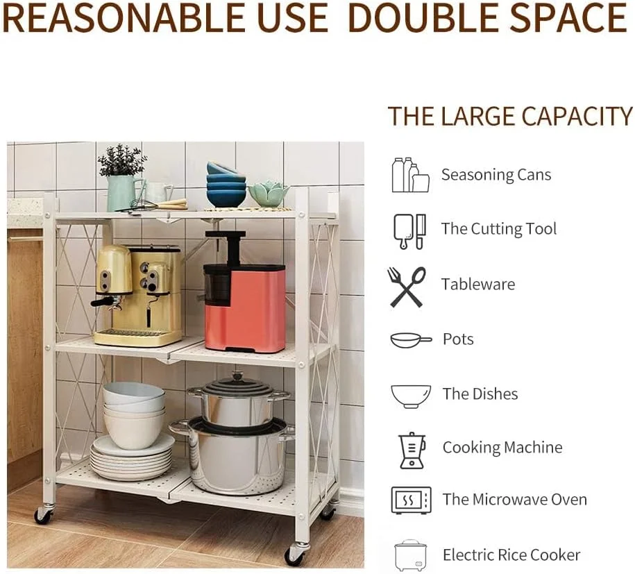 قفسه های تاشو N/P - سفید (3 طبقه) قفسه های تاشو N/P - سفید (3 طبقه)