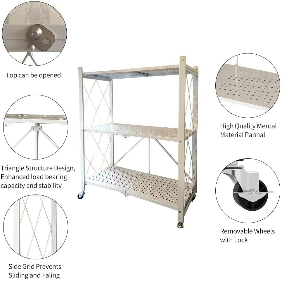 قفسه های تاشو N/P - سفید (3 طبقه) قفسه های تاشو N/P - سفید (3 طبقه)