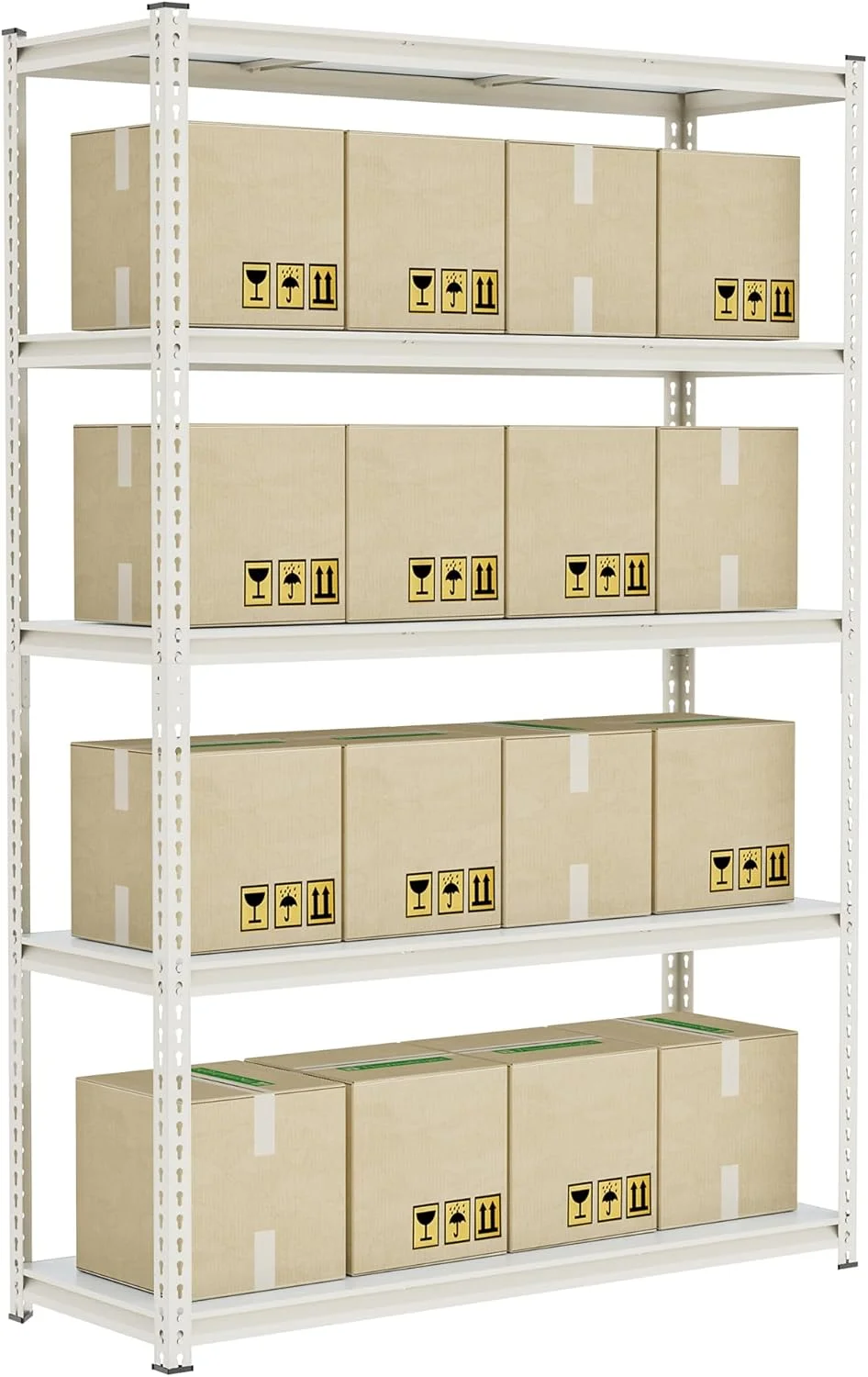 قفسه های انبارداری WWI، قفسه های فلزی، قفسه فولادی 180 سانتی متری، قفسه فلزی پنج طبقه، قفسه فلزی با قابلیت تنظیم ارتفاع (سفید، 120 * 40) قفسه های انبارداری WWI، قفسه های فلزی، قفسه فولادی 180 سانتی متری، قفسه فلزی پنج طبقه، قفسه فلزی با قابلیت تنظیم ارتفاع (سفید، 120 * 40)