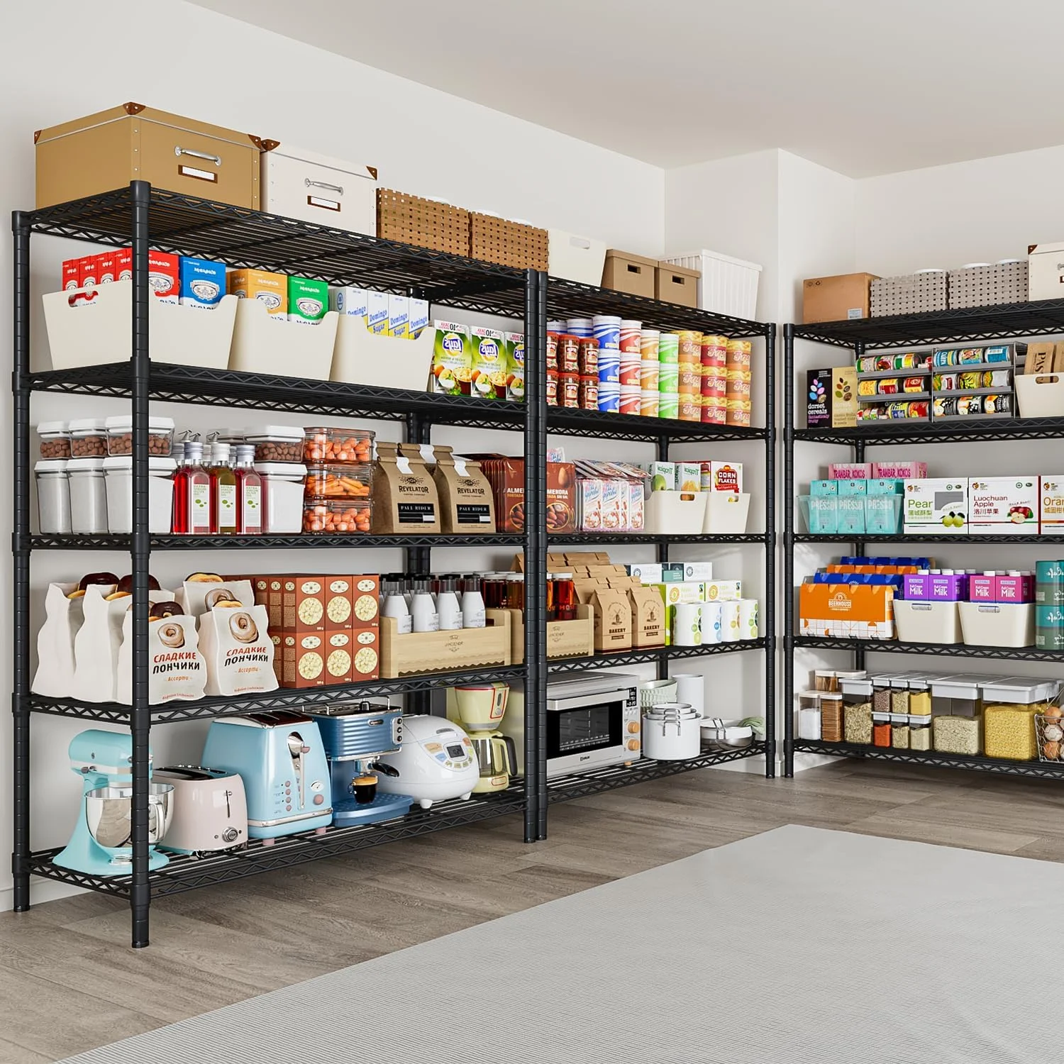 قفسه های ذخیره سازی Forthcan با عرض 45.5 اینچ، 5 طبقه قابل تنظیم، فلزی سنگین، صنعتی، مناسب برای آشپزخانه، انبار، زیرزمین، خوابگاه، ابعاد 45.5 اینچ عرض x 70.8 اینچ ارتفاع x 17.5 اینچ عمق