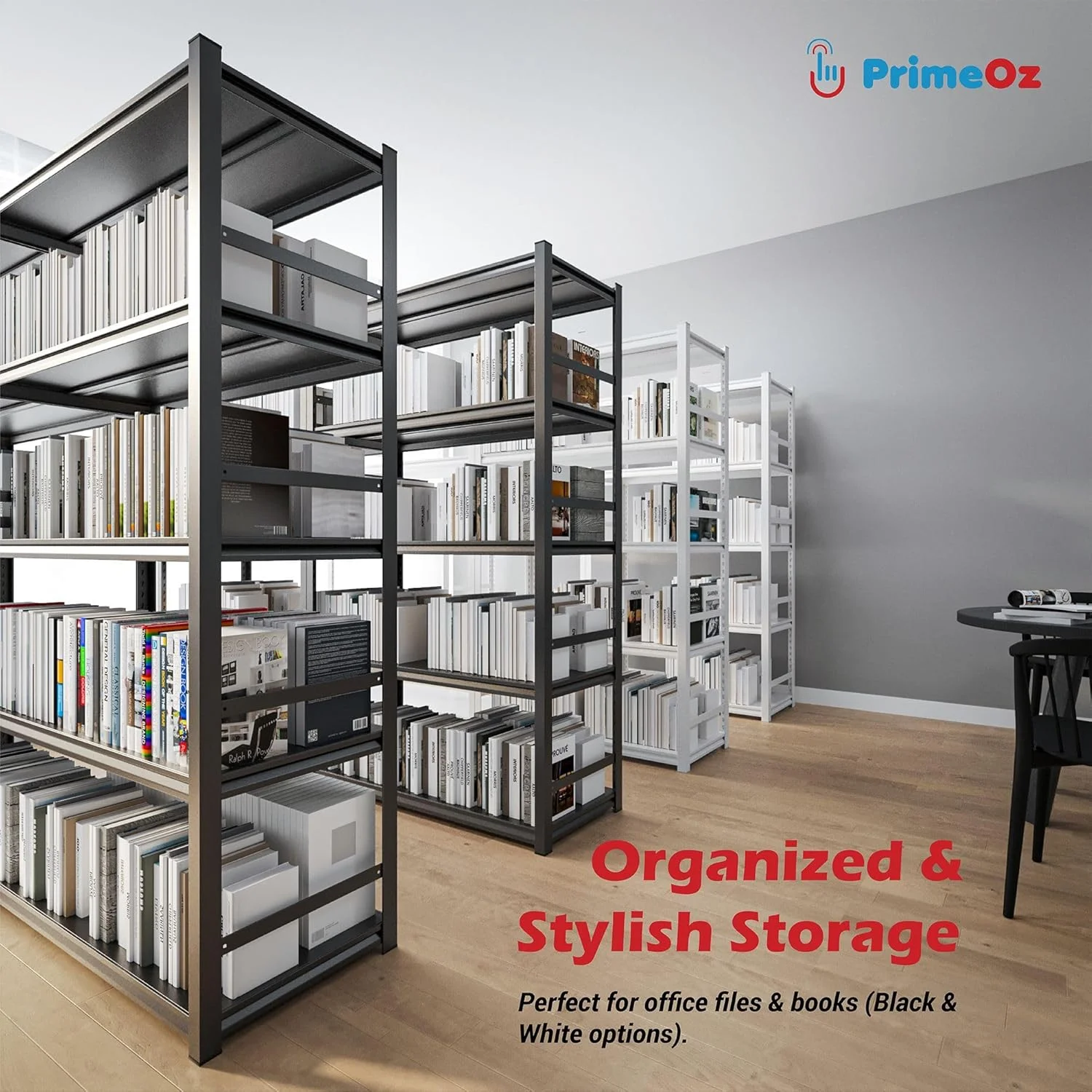 قفسه فلزی بدون پیچ و مهره 5 طبقه PrimeOz، سنگین، دو لایه، صفحه فلزی، ارتفاع لایه قابل تنظیم، قفسه برای گاراژ، خانه، دفتر، انبار، مغازه ها (مشکی، 5 طبقه - 198H*100L*40D سانتی متر) قفسه فلزی بدون پیچ و مهره 5 طبقه PrimeOz، سنگین، دو لایه، صفحه فلزی، ارتفاع لایه قابل تنظیم، قفسه برای گاراژ، خانه، دفتر، انبار، مغازه ها (مشکی، 5 طبقه - 198H*100L*40D سانتی متر)