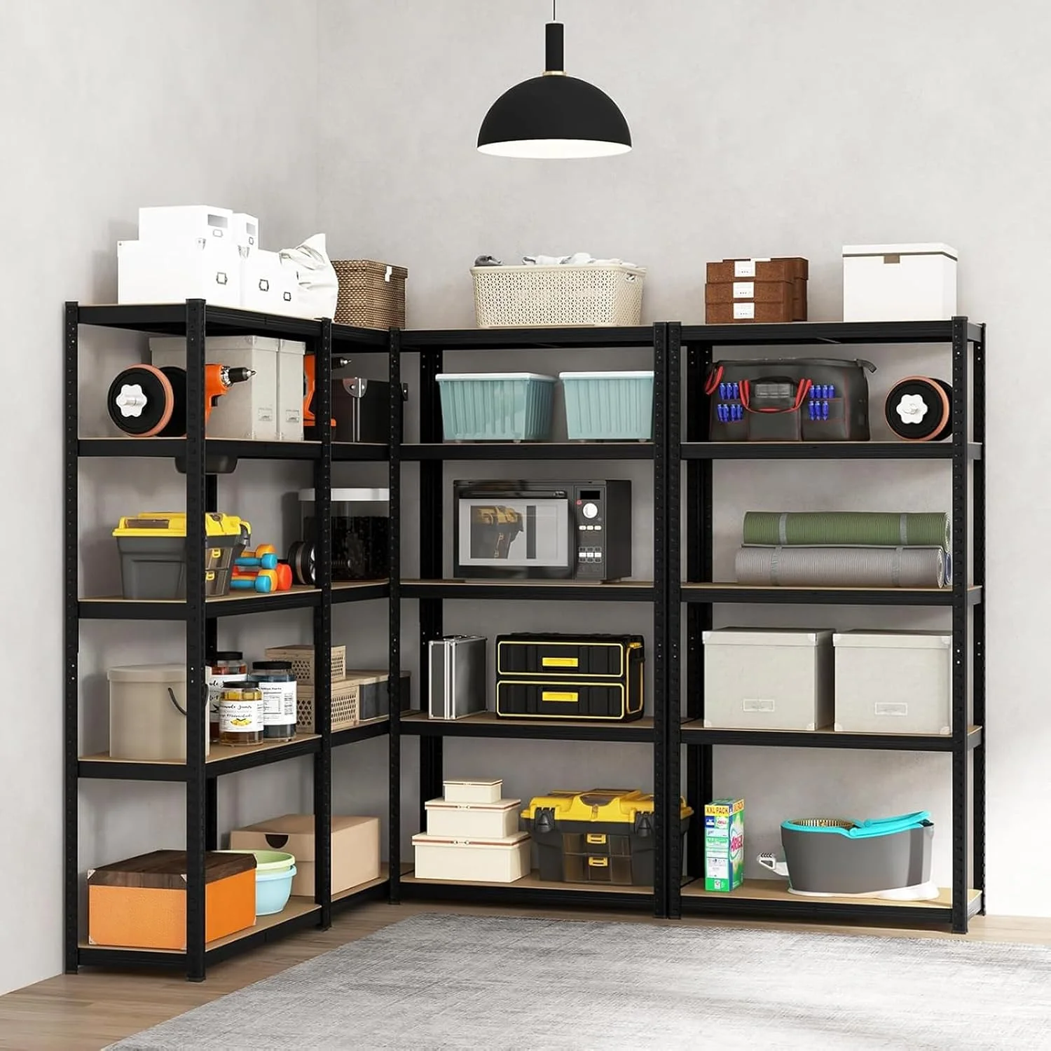 قفسه های ذخیره سازی Beauenty، قفسه های فلزی، قفسه ذخیره سازی 180 سانتی متر، 5 لایه (ظرفیت بارگیری 80 کیلوگرم در هر قفسه) قفسه ذخیره سازی فلزی با ارتفاع قابل تنظیم (مشکی، A) قفسه های ذخیره سازی Beauenty، قفسه های فلزی، قفسه ذخیره سازی 180 سانتی متر، 5 لایه (ظرفیت بارگیری 80 کیلوگرم در هر قفسه) قفسه ذخیره سازی فلزی با ارتفاع قابل تنظیم (مشکی، A)