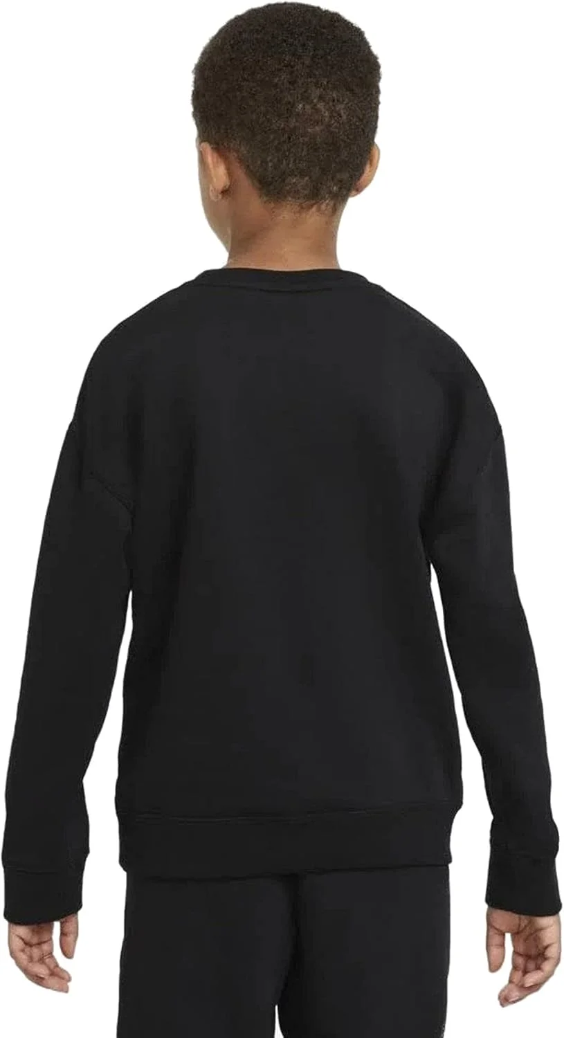 سویشرت یقه گرد نایک اسپرتس ویر Swoosh پسرانه (بزرگ، مشکی/کهربایی)