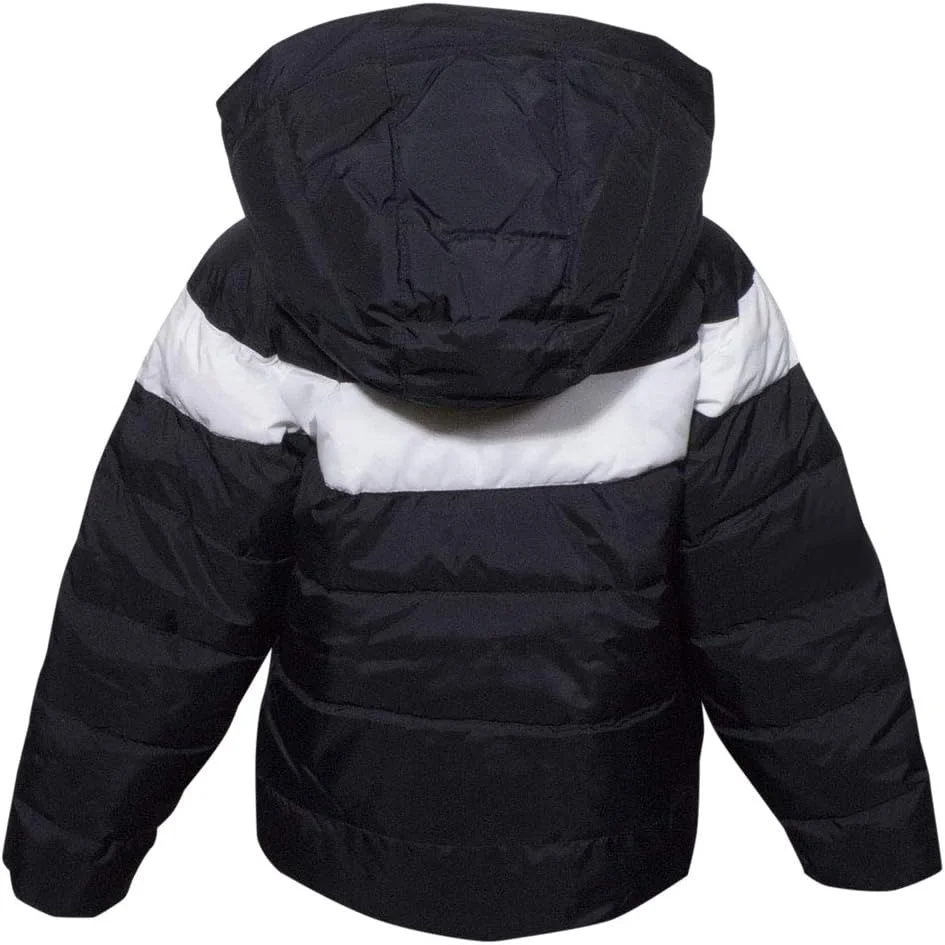 کاپشن پفی کلاه دار زیپ دار پسرانه نایک مدل Sportswear مشکی سایز 4 کد 86G457 کاپشن پفی کلاه دار زیپ دار پسرانه نایک مدل Sportswear مشکی سایز 4 کد 86G457