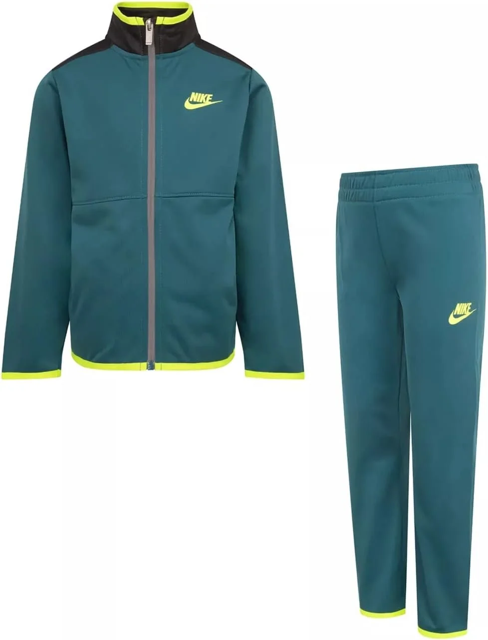 ست دو تکه ژاکت زیپ دار و شلوار ورزشی پسرانه نایک مدل Sportswear Illuminate از جنس تریکو، سایز S (76k251-b9i)/V، 2 سال
