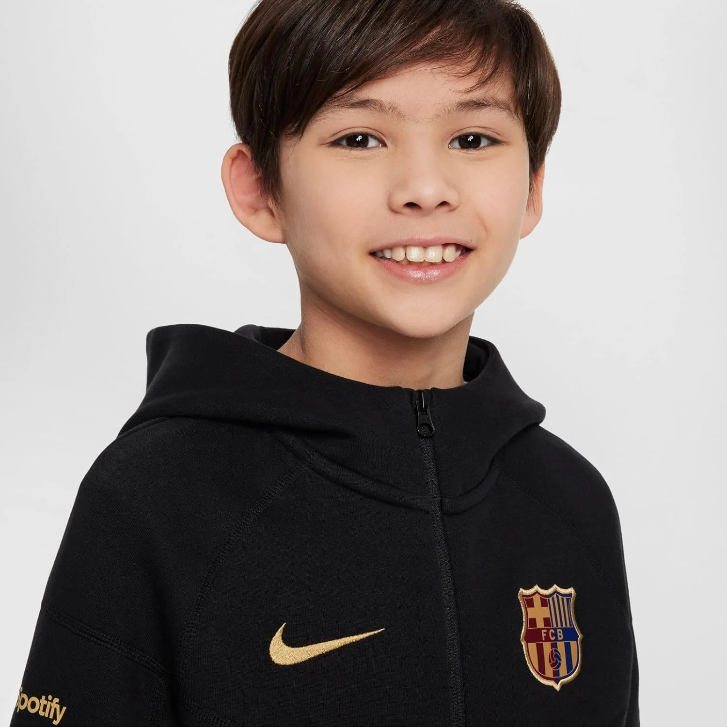 سویشرت ورزشی پسرانه نایک مدل Fc Barcelona Jungen Sportswear Tech Flc Fz