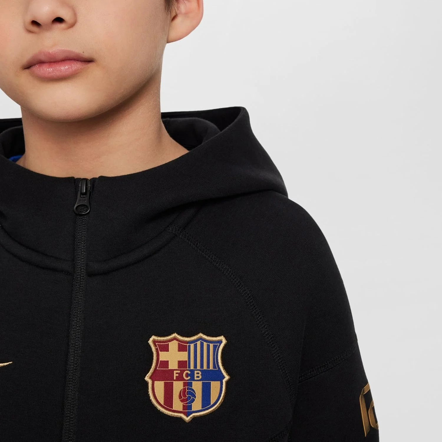 سویشرت ورزشی پسرانه نایک مدل Fc Barcelona Jungen Sportswear Tech Flc Fz