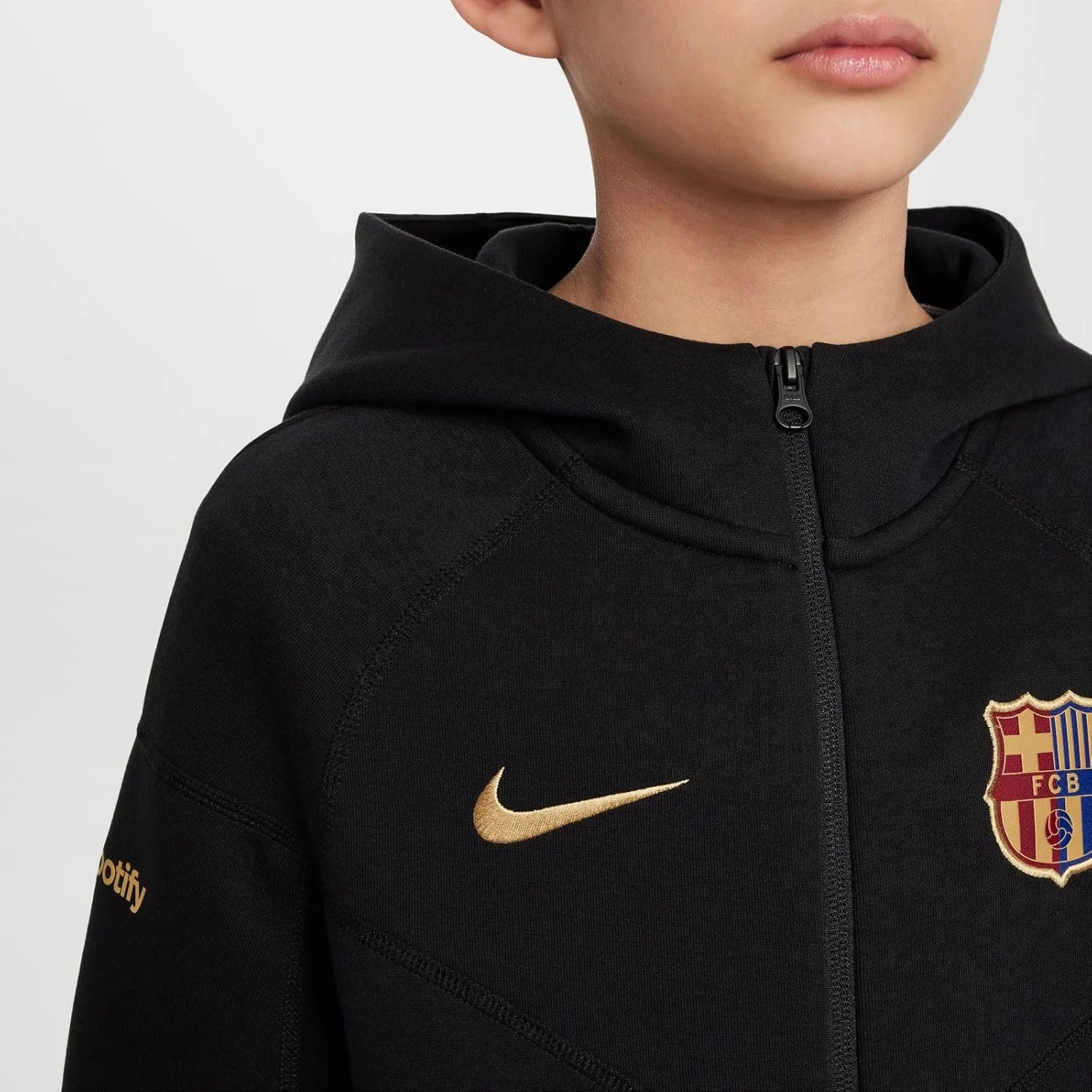سویشرت ورزشی پسرانه نایک مدل Fc Barcelona Jungen Sportswear Tech Flc Fz
