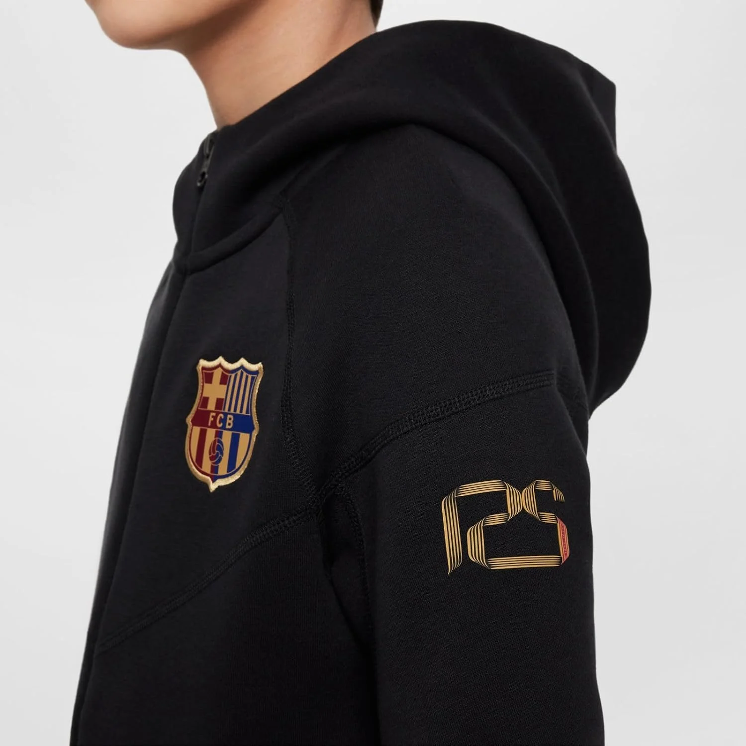 سویشرت ورزشی پسرانه نایک مدل Fc Barcelona Jungen Sportswear Tech Flc Fz