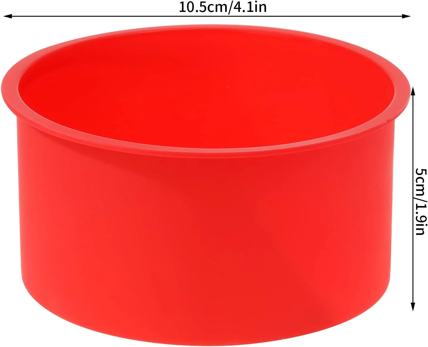 mifengda قالب کیک سیلیکونی 12 عددی، قالب های گرد پخت کیک 4 اینچی نچسب، قالب های سیلیکونی آشپزخانه برای پخت (قرمز، آبی، 4 اینچ)