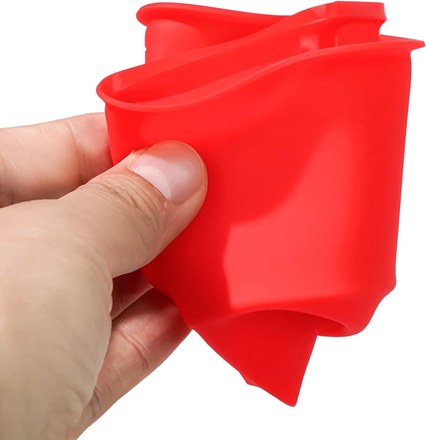 mifengda قالب کیک سیلیکونی 12 عددی، قالب های گرد پخت کیک 4 اینچی نچسب، قالب های سیلیکونی آشپزخانه برای پخت (قرمز، آبی، 4 اینچ)