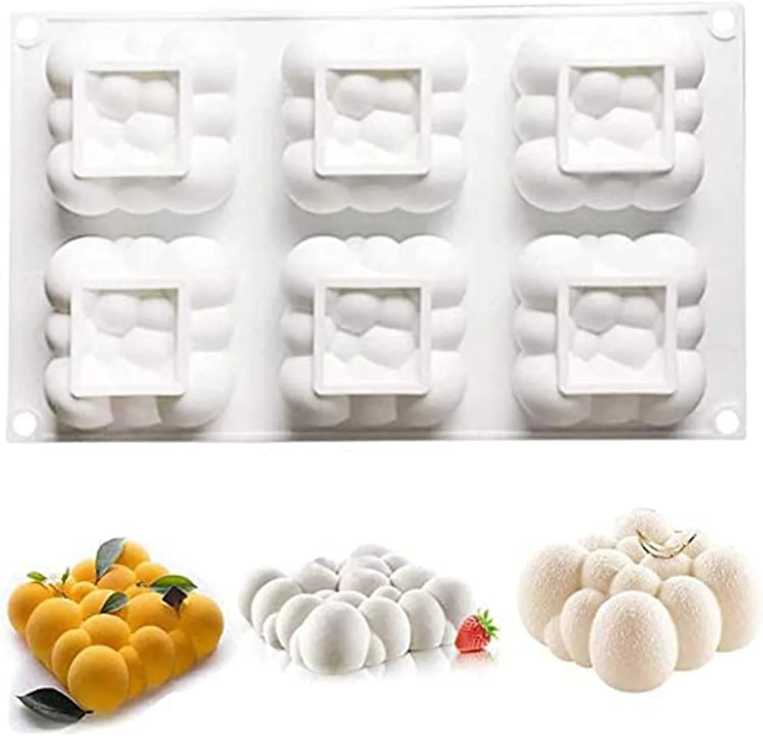 قالب کیک KASTWAVE طرح ابر سه بعدی سیلیکونی برای موس، قالب سیلیکونی برای موس شیرینی، پودینگ دسر، ژله، چیزکیک، بستنی، قالب شمع DIY