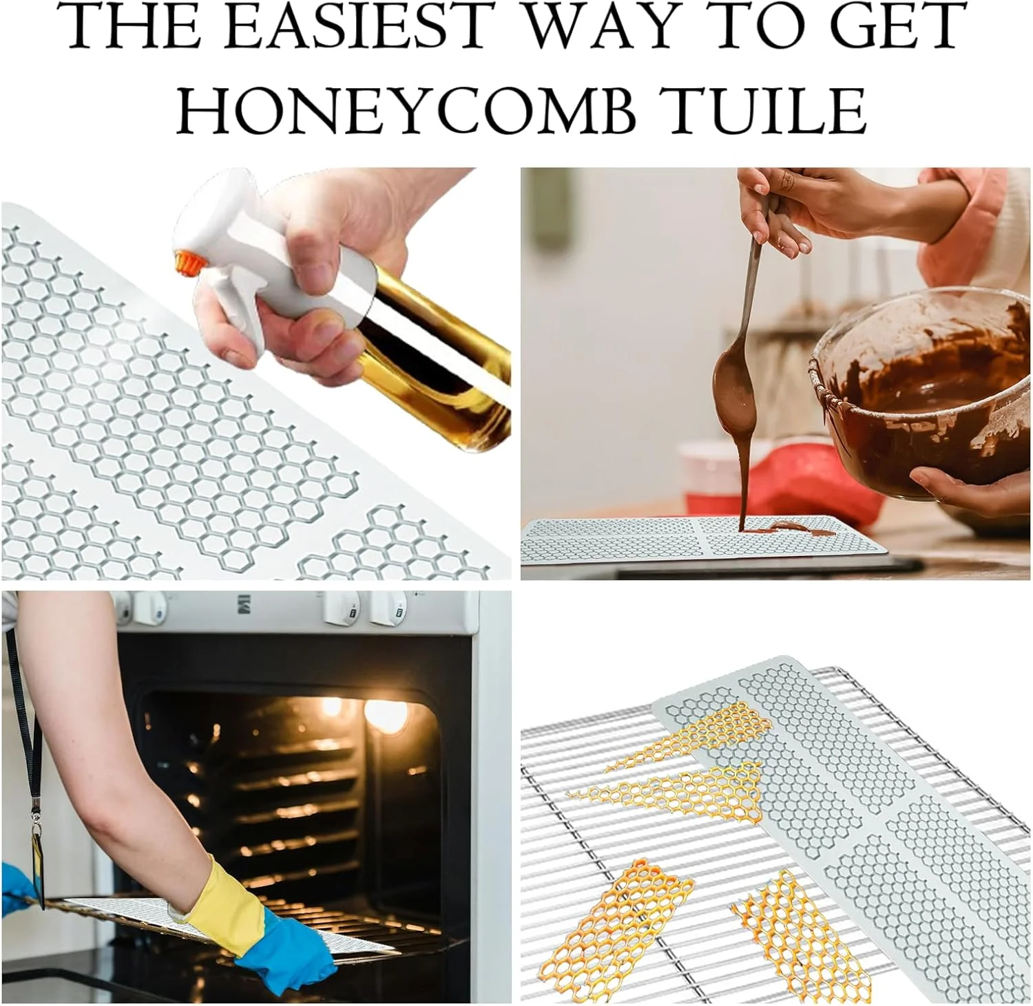 قالب سیلیکونی لانه زنبوری Jopgeey (2 عدد) قالب فوندانت تویل با طرح کندوی عسلی سه بعدی توخالی، قالب توری سیلیکونی آب نبات برای پخت، خمیر پلیمری، تزیین کیک، کاپ کیک و دسر، JG-FM-006 قالب سیلیکونی لانه زنبوری Jopgeey (2 عدد) قالب فوندانت تویل با طرح کندوی عسلی سه بعدی توخالی، قالب توری سیلیکونی آب نبات برای پخت، خمیر پلیمری، تزیین کیک، کاپ کیک و دسر، JG-FM-006