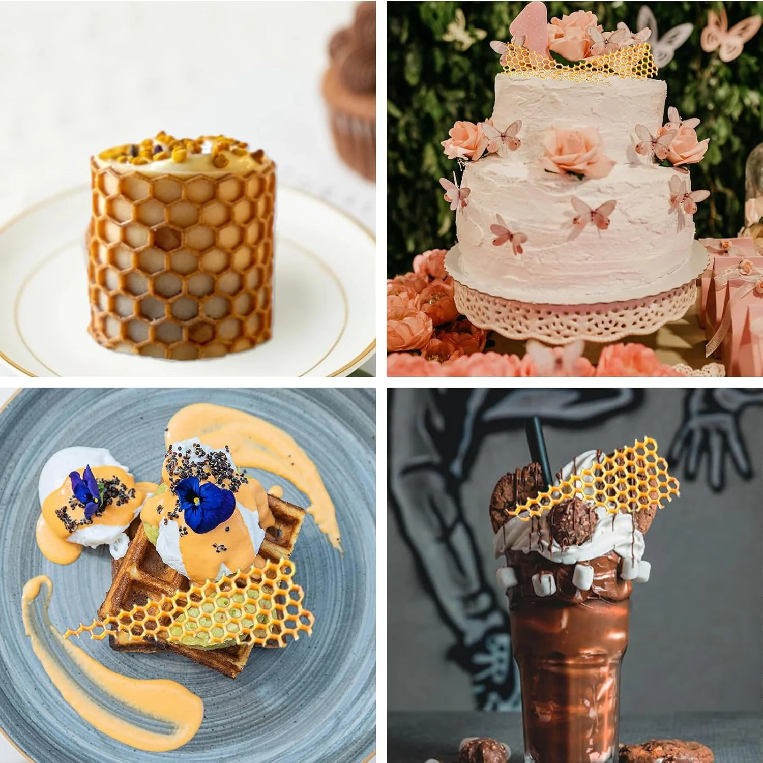 قالب سیلیکونی لانه زنبوری Jopgeey (2 عدد) قالب فوندانت تویل با طرح کندوی عسلی سه بعدی توخالی، قالب توری سیلیکونی آب نبات برای پخت، خمیر پلیمری، تزیین کیک، کاپ کیک و دسر، JG-FM-006 قالب سیلیکونی لانه زنبوری Jopgeey (2 عدد) قالب فوندانت تویل با طرح کندوی عسلی سه بعدی توخالی، قالب توری سیلیکونی آب نبات برای پخت، خمیر پلیمری، تزیین کیک، کاپ کیک و دسر، JG-FM-006