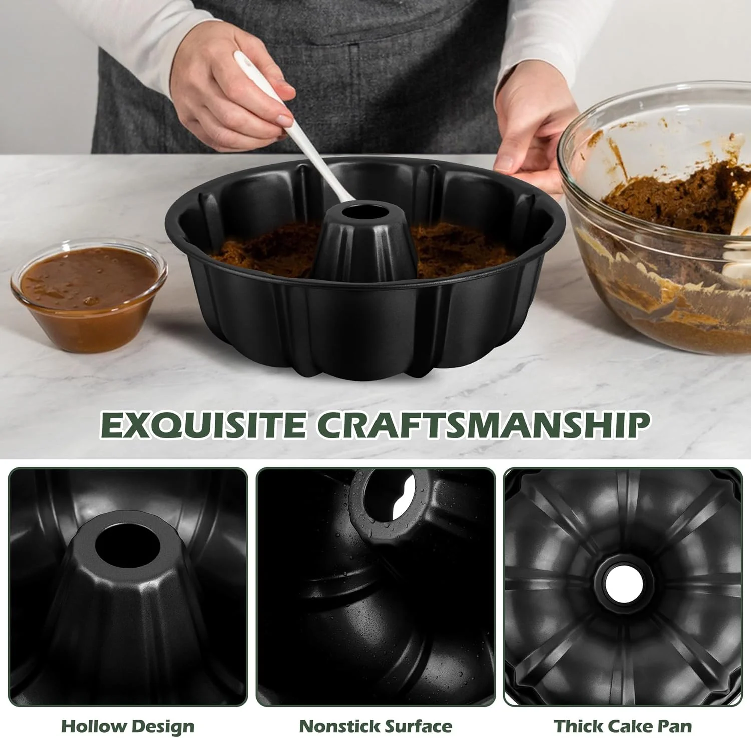 قالب کیک طرح کدو تنبل E-far سایز 10 اینچ، قالب لوله ای شیاردار نچسب برای پخت کیک پوند، قالب پخت گرد فولاد کربنی سنگین، جدا شدن آسان و تمیز کردن آسان، 10 فنجان، مشکی قالب کیک طرح کدو تنبل E-far سایز 10 اینچ، قالب لوله ای شیاردار نچسب برای پخت کیک پوند، قالب پخت گرد فولاد کربنی سنگین، جدا شدن آسان و تمیز کردن آسان، 10 فنجان، مشکی