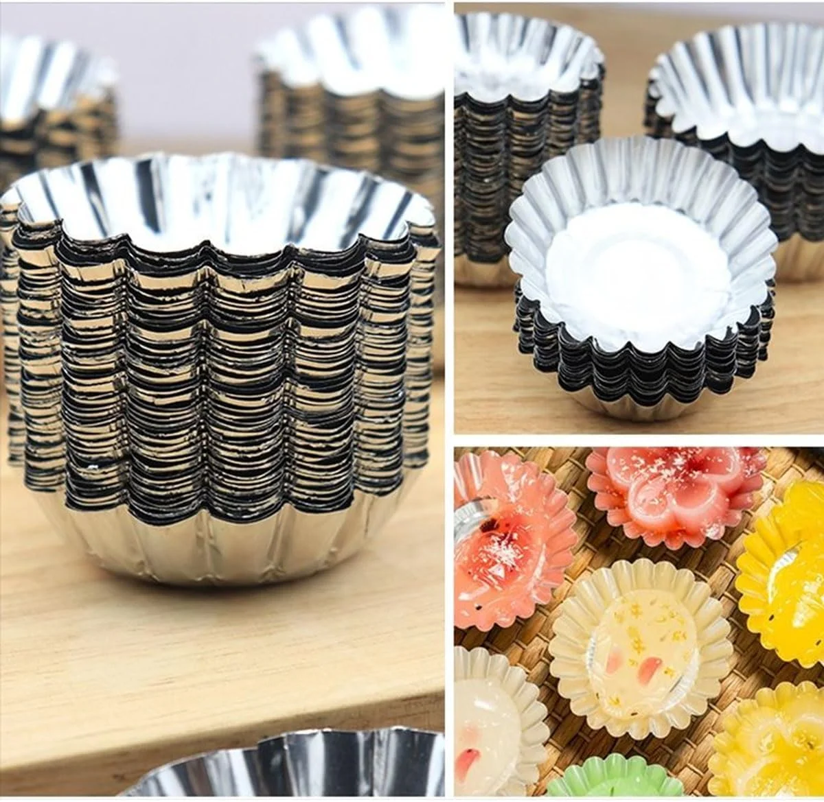قالب تارت تخم مرغ Fawoonu، 100 عددی، قالب مینی تارت حرفه ای نچسب آلومینیومی، فنجان مافین برای تارت تخم مرغ، کیک فنجانی، موس شکلاتی قالب تارت تخم مرغ Fawoonu، 100 عددی، قالب مینی تارت حرفه ای نچسب آلومینیومی، فنجان مافین برای تارت تخم مرغ، کیک فنجانی، موس شکلاتی