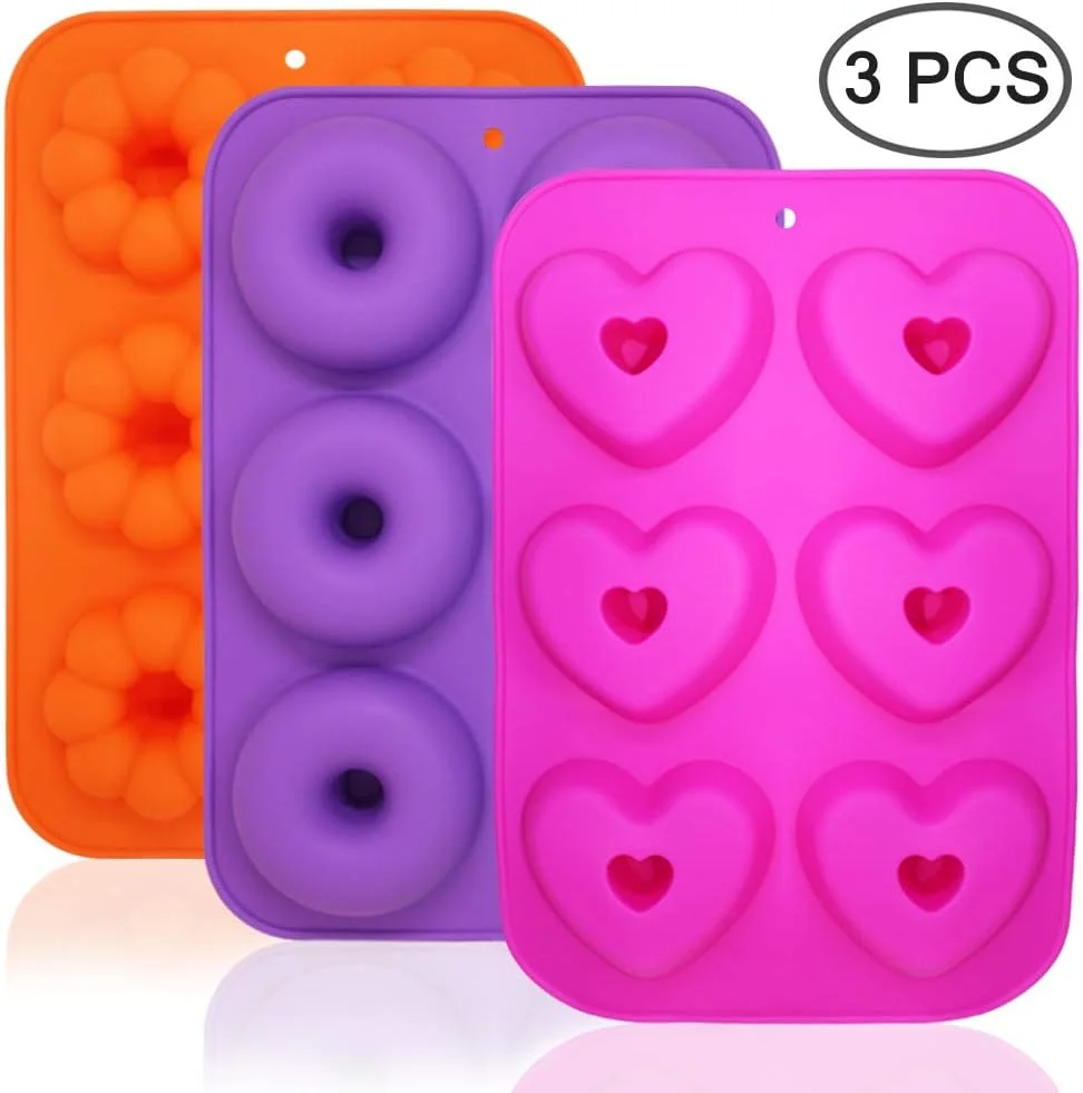 قالب دونات سیلیکونی فاین گود، بسته 3 عددی، قالب مافین کیک فنجانی، قالب شیرینی حلقوی قالب دونات سیلیکونی فاین گود، بسته 3 عددی، قالب مافین کیک فنجانی، قالب شیرینی حلقوی