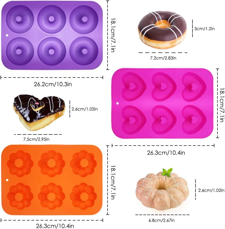 قالب دونات سیلیکونی فاین گود، بسته 3 عددی، قالب مافین کیک فنجانی، قالب شیرینی حلقوی قالب دونات سیلیکونی فاین گود، بسته 3 عددی، قالب مافین کیک فنجانی، قالب شیرینی حلقوی