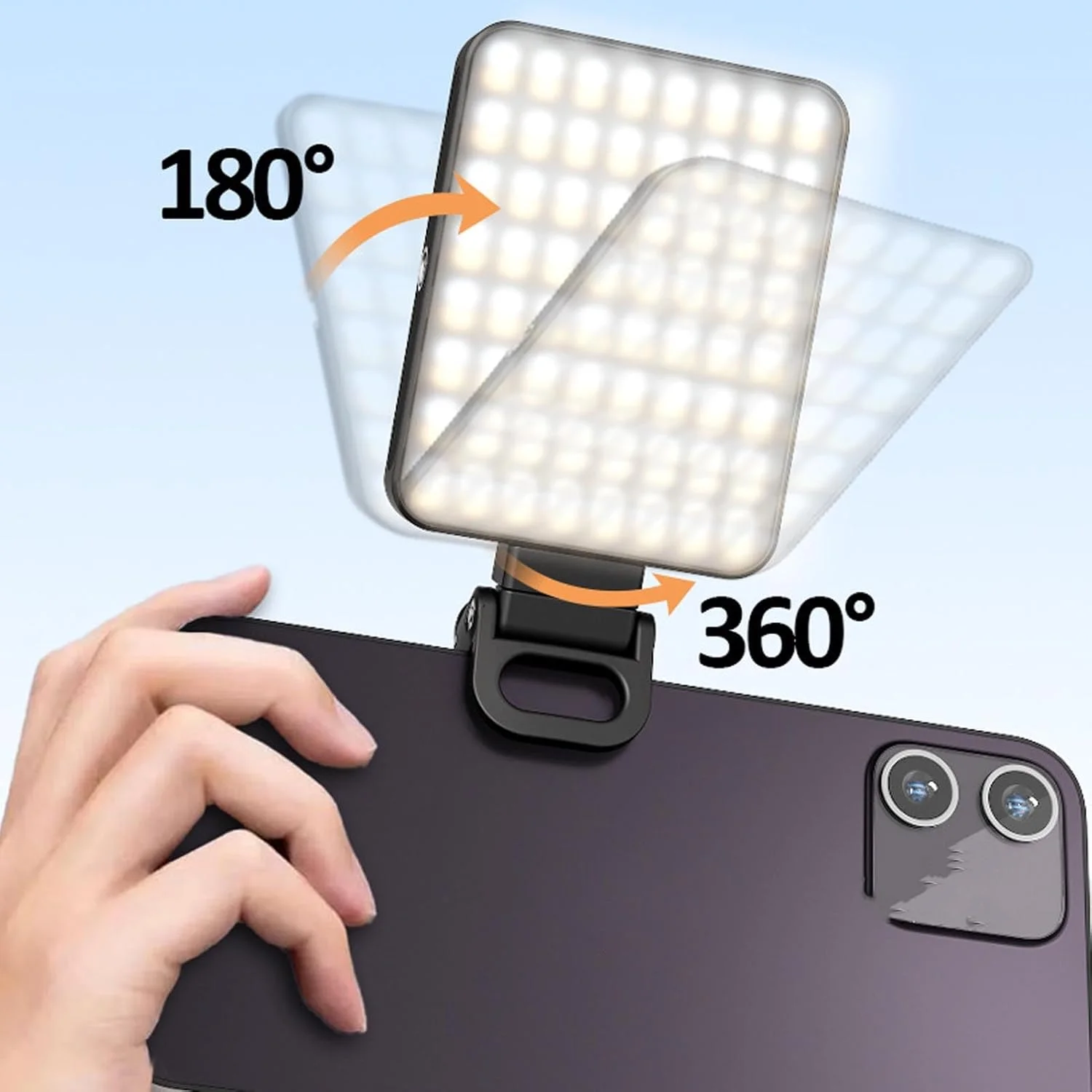 نور سلفی مغناطیسی Dpofirs، نور پرکننده LED RGB با چرخش 360 درجه با گیره، نور ویدیویی قابل شارژ، برای پخش زنده، جلسات، عکاسی و فیلم ها نور سلفی مغناطیسی Dpofirs، نور پرکننده LED RGB با چرخش 360 درجه با گیره، نور ویدیویی قابل شارژ، برای پخش زنده، جلسات، عکاسی و فیلم ها