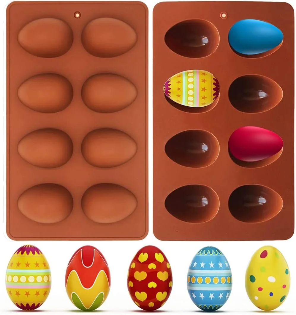 قالب سیلیکونی تخم مرغی ELECDON، قالب های شکلات تخم مرغی نچسب، قالب تخم مرغی سیلیکونی برای ساخت شکلات، ژله، فوندانت و صابون (1 عدد، رنگ شکلاتی) قالب سیلیکونی تخم مرغی ELECDON، قالب های شکلات تخم مرغی نچسب، قالب تخم مرغی سیلیکونی برای ساخت شکلات، ژله، فوندانت و صابون (1 عدد، رنگ شکلاتی)
