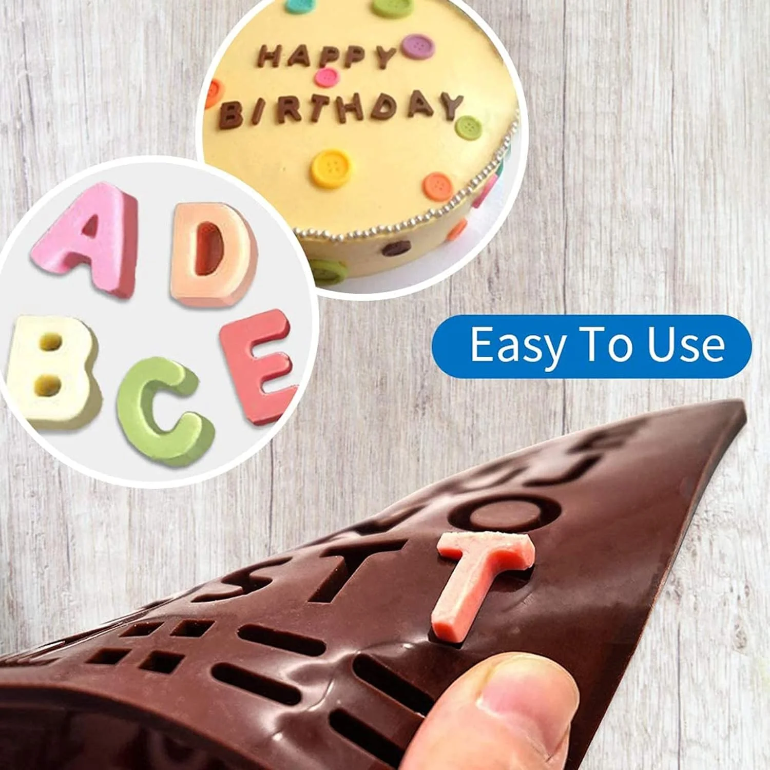 قالب شکلات ELECDON حروف و اعداد، قالب های سیلیکونی آب نبات، نمادها و اشکال تزیین کیک تولد مبارک، قالب های اعداد برای پخت، قالب حروف شکلاتی مینی، قالب های حروف سیلیکونی با تمیز کردن آسان