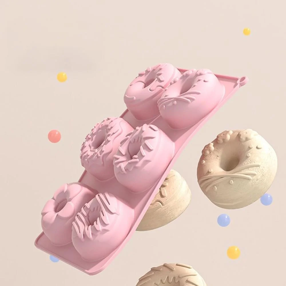 قالب سیلیکونی طرح دونات - قالب شکلات پزی، یخ، کیک و آبنبات - قالب قطره چکان صابون - 6 خانه با طرح های مختلف قالب سیلیکونی طرح دونات - قالب شکلات پزی، یخ، کیک و آبنبات - قالب قطره چکان صابون - 6 خانه با طرح های مختلف