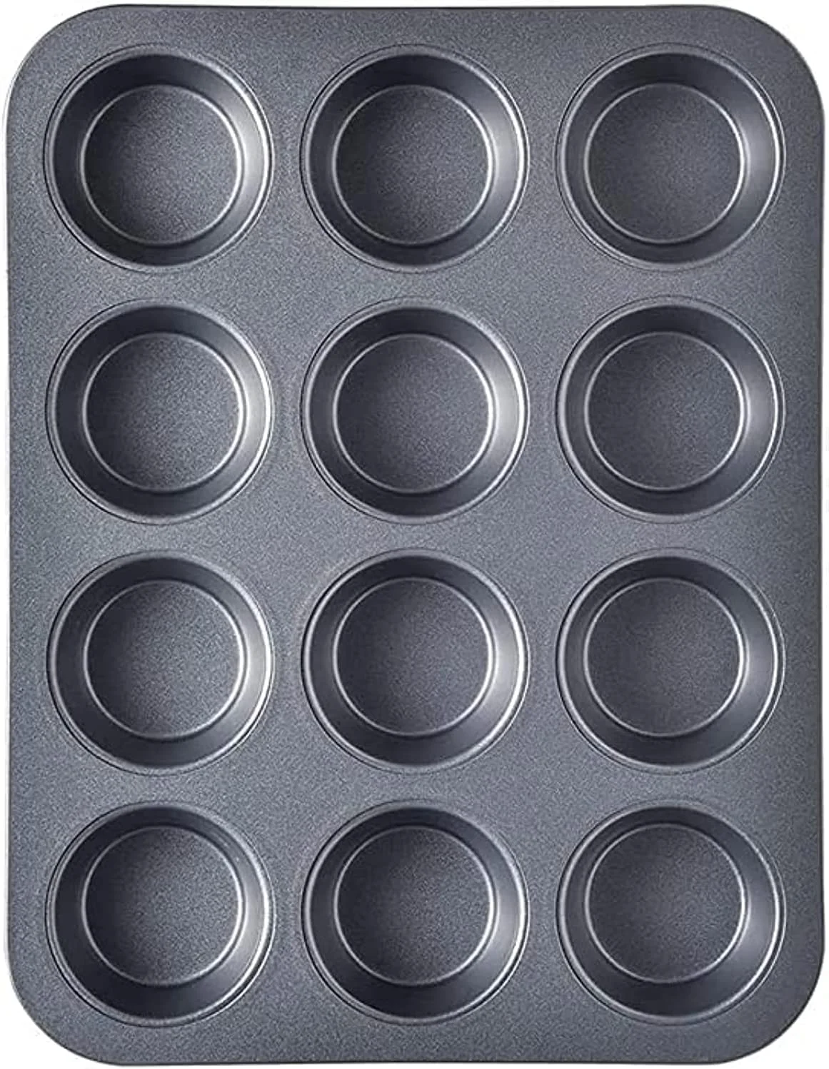 قالب کیک پزی ECVV، قالب مافین از جنس فولاد کربنی، قالب کیک پزی نچسب 12 حفره، قالب های مینی پای، سینی مافین فولاد کربنی، قالب سینی پخت استاندارد برای پخت در فر