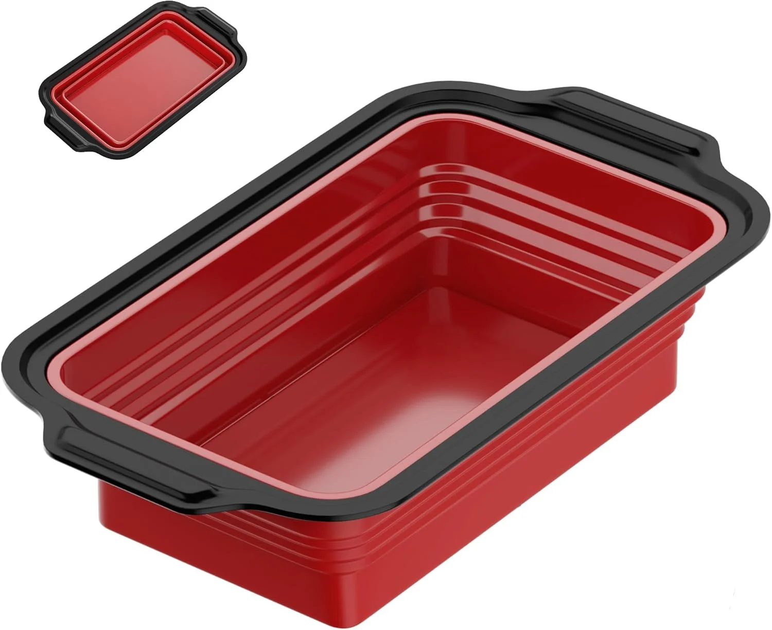 قالب نان تست سیلیکونی EDENCOMERS با قاب فلزی تقویت شده، قالب های نان برای نان خانگی، قالب های تاشو نان، قالب های نچسب سیلیکونی برای فر، قالب پخت سیلیکونی (1، مشکی+قرمز) قالب نان تست سیلیکونی EDENCOMERS با قاب فلزی تقویت شده، قالب های نان برای نان خانگی، قالب های تاشو نان، قالب های نچسب سیلیکونی برای فر، قالب پخت سیلیکونی (1، مشکی+قرمز)