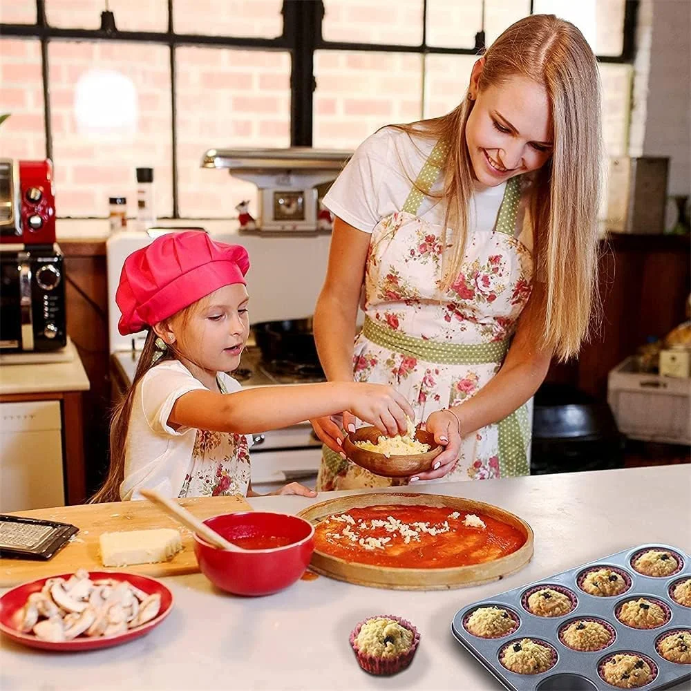 قالب کیک پزی ECVV، قالب مافین از جنس فولاد کربنی، قالب کیک پزی نچسب 12 حفره، قالب های مینی پای، سینی مافین فولاد کربنی، قالب سینی پخت استاندارد برای پخت در فر