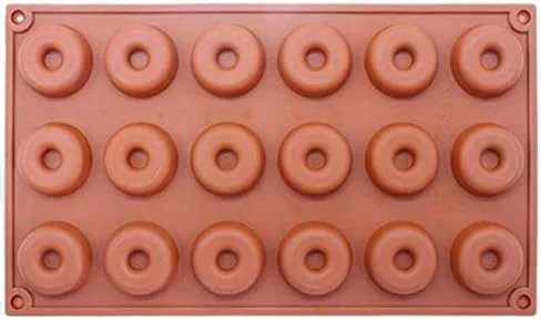 قالب سیلیکونی مینی دونات 18 حفره ای، قالب کیک، کاپ کیک، حلقه پخت بیسکویت