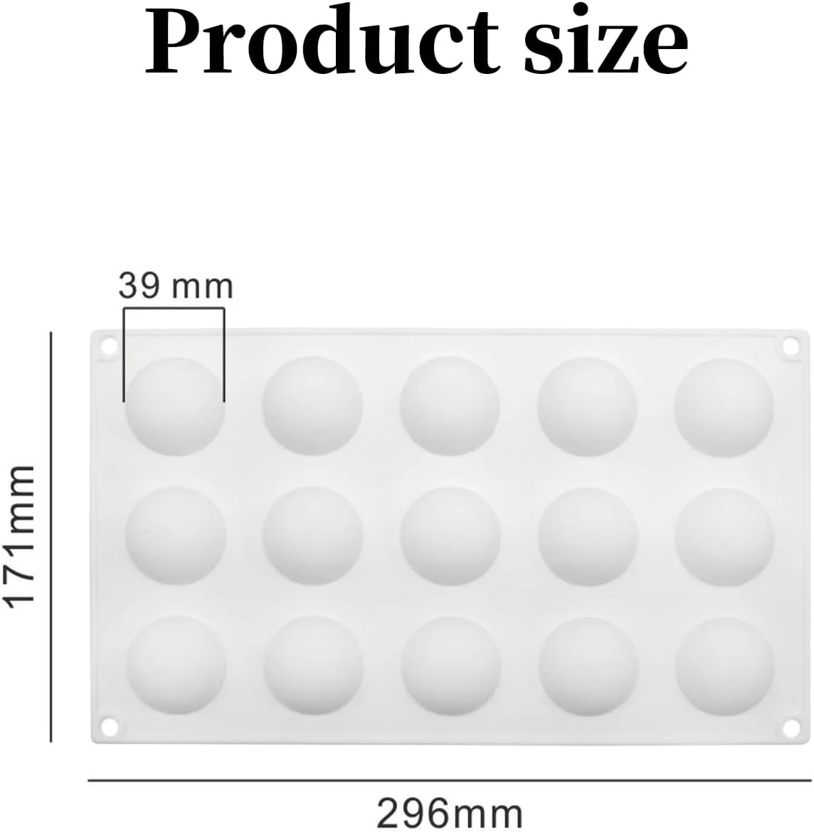 قالب شکلات سیلیکونی سه بعدی توپی شکل، 15 حفره، قالب پخت برای کیک موس، قالب فوندانت برای پخت کیک، قالب دسر فرانسوی برای شیرینی شکلاتی، صابون و بستنی قالب شکلات سیلیکونی سه بعدی توپی شکل، 15 حفره، قالب پخت برای کیک موس، قالب فوندانت برای پخت کیک، قالب دسر فرانسوی برای شیرینی شکلاتی، صابون و بستنی