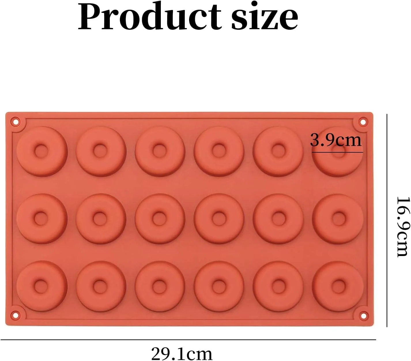 قالب دونات سیلیکونی 18 حفره ای، قالب های پخت مینی دونات، سینی پخت برای مافین ژله کلوچه حلقه های آب نبات 29.1x16.9 سانتی متر قالب دونات سیلیکونی 18 حفره ای، قالب های پخت مینی دونات، سینی پخت برای مافین ژله کلوچه حلقه های آب نبات 29.1x16.9 سانتی متر