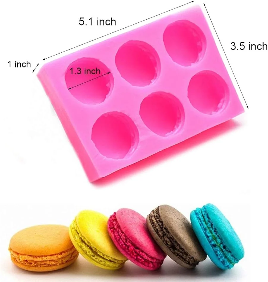 قالب سیلیکونی 6 حفره ای ماکارون سه بعدی BUSOHA برای فوندانت، قالب های پخت همبرگر ماکارون، قالب شمع، قالب مافین، تزئین کیک/کاپ کیک، شکلات، آب نبات، خمیر پلیمری، صابون کوچک، بمب حمام قالب سیلیکونی 6 حفره ای ماکارون سه بعدی BUSOHA برای فوندانت، قالب های پخت همبرگر ماکارون، قالب شمع، قالب مافین، تزئین کیک/کاپ کیک، شکلات، آب نبات، خمیر پلیمری، صابون کوچک، بمب حمام