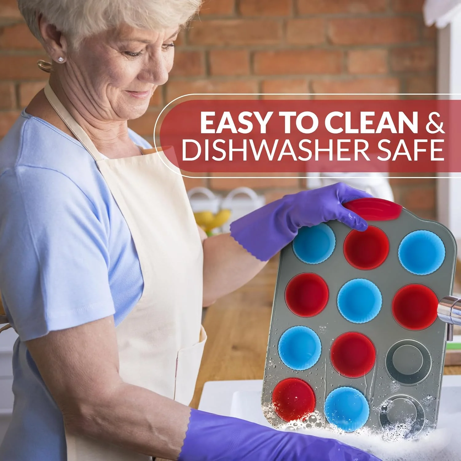 قالب مافین 12 تایی Boxiki Kitchen با لاینرهای سیلیکونی مافین. قالب کیک حرفه ای برای پخت قالب مافین، قالب مافین کوچک نچسب فولادی قالب مافین 12 تایی Boxiki Kitchen با لاینرهای سیلیکونی مافین. قالب کیک حرفه ای برای پخت قالب مافین، قالب مافین کوچک نچسب فولادی