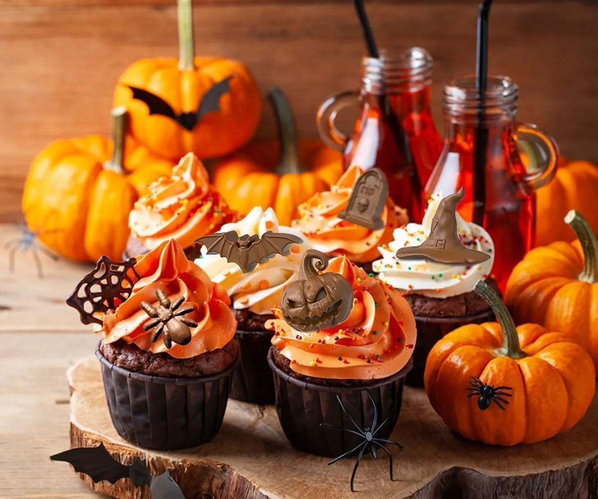 قالب شکلات هالووین ChicAbode، بسته 2 عددی، قالب های آب نبات سیلیکونی سه بعدی، قالب پخت هالووین، جمجمه کدو تنبل عنکبوت خفاش کلاه جادوگر، برای آب نبات، کلوچه، یخ، شکر، تزئین کیک قالب شکلات هالووین ChicAbode، بسته 2 عددی، قالب های آب نبات سیلیکونی سه بعدی، قالب پخت هالووین، جمجمه کدو تنبل عنکبوت خفاش کلاه جادوگر، برای آب نبات، کلوچه، یخ، شکر، تزئین کیک