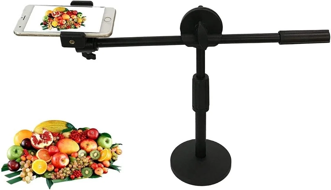 پایه نگهدارنده موبایل چنچوان با قابلیت چرخش 360 درجه، مناسب برای پخش زنده، عکاسی و فیلمبرداری از بالا
