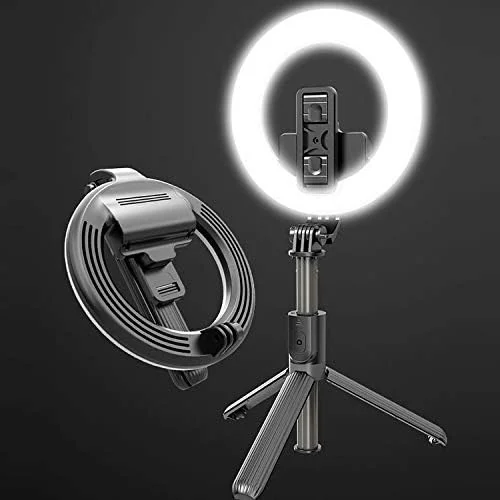نور پرکننده LED پنج اینچی CHENCHUAN L07 + مونوپاد سلفی با هولدر مناسب برای پخش زنده و عکاسی
