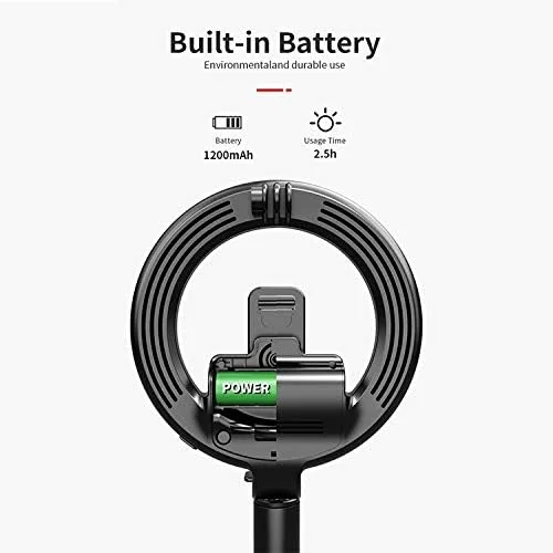 نور پرکننده LED پنج اینچی CHENCHUAN L07 + مونوپاد سلفی با هولدر مناسب برای پخش زنده و عکاسی