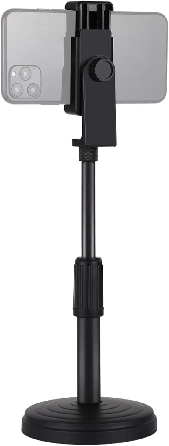 پایه رومیزی گرد دوربین دیجیتال CHENCHUAN برای نور حلقه ای LED، ارتفاع قابل تنظیم: 18cm-28cm