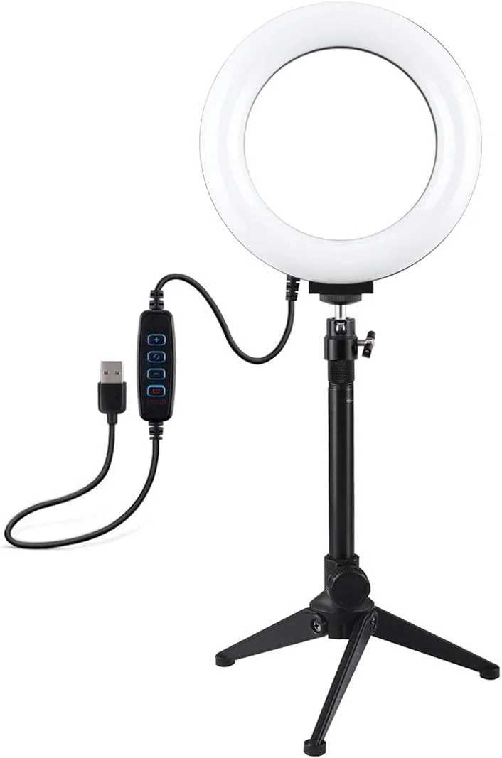 لوازم جانبی قطعات یدکی دوربین دیجیتال CHENCHUAN، نورهای ویدئویی عکاسی با حلقه LED دیمر شونده USB 3 حالته 6.2 اینچی 16 سانتی متری + نگهدارنده سه پایه رومیزی با هد توپی سه پایه کفشک سرد لوازم جانبی قطعات یدکی دوربین دیجیتال CHENCHUAN، نورهای ویدئویی عکاسی با حلقه LED دیمر شونده USB 3 حالته 6.2 اینچی 16 سانتی متری + نگهدارنده سه پایه رومیزی با هد توپی سه پایه کفشک سرد