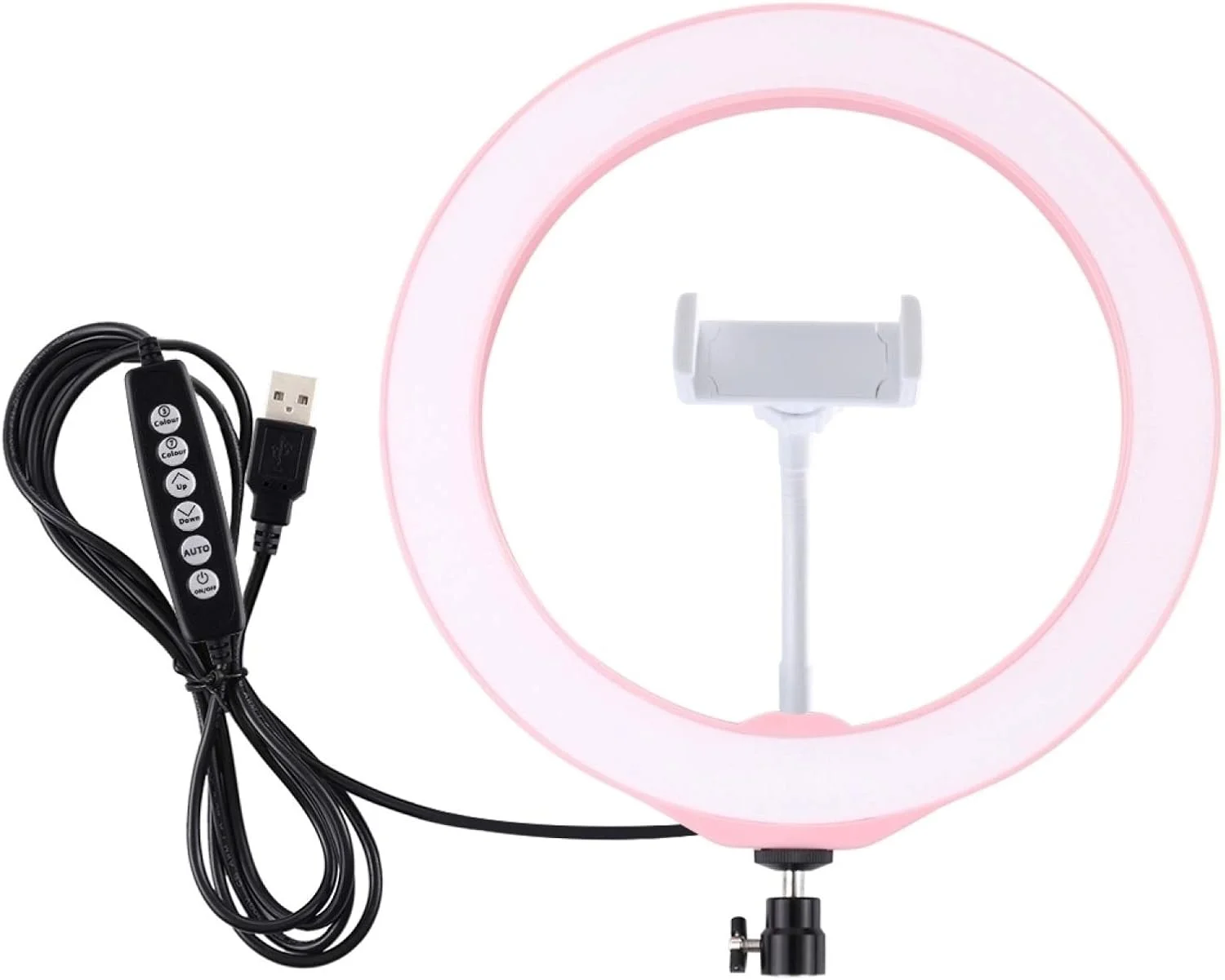 CHENCHUAN چراغ حلقه ای LED 10.2 اینچی 26 سانتی متری USB با 10 حالت و 8 رنگ RGBW قابل تنظیم نور، به همراه سه پایه کفش سرد، هد توپی و گیره تلفن برای پخش زنده عکاسی (رنگ: صورتی) CHENCHUAN چراغ حلقه ای LED 10.2 اینچی 26 سانتی متری USB با 10 حالت و 8 رنگ RGBW قابل تنظیم نور، به همراه سه پایه کفش سرد، هد توپی و گیره تلفن برای پخش زنده عکاسی (رنگ: صورتی)